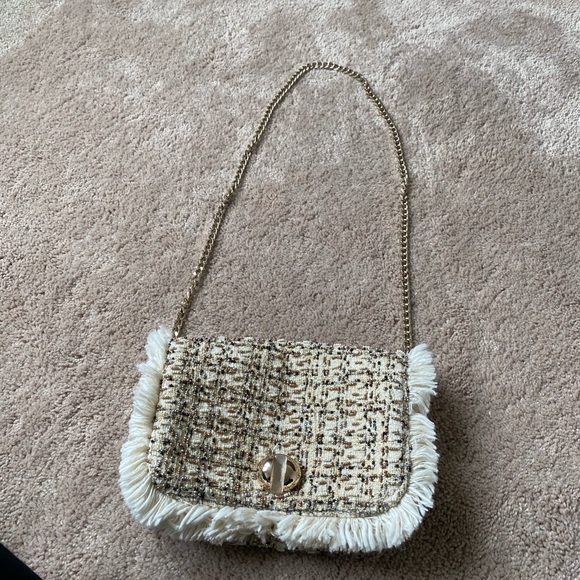 Zara Handbags - Zara embellished fringe bag
